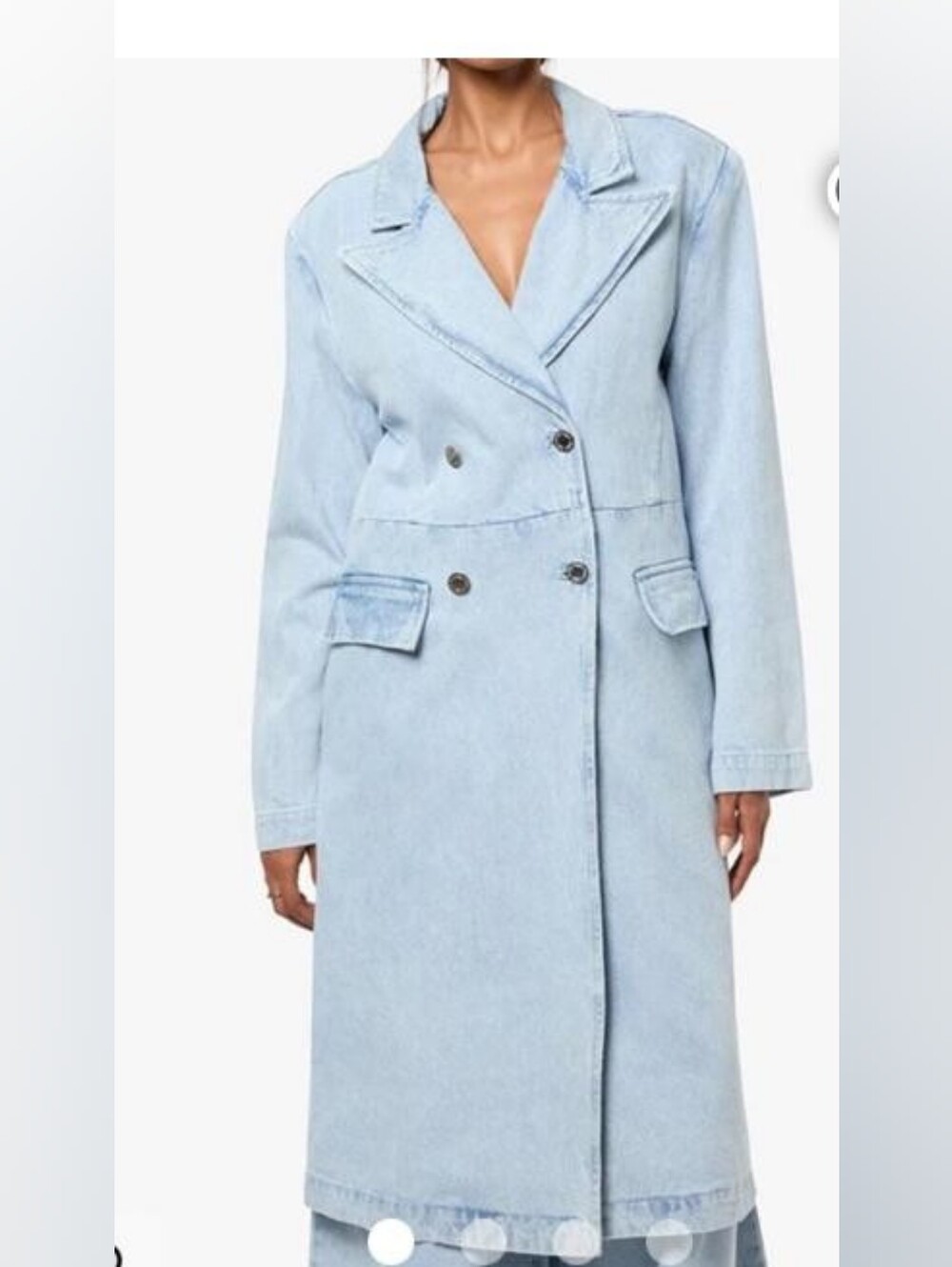 WeWoreWhat Light Blue Denim Coat